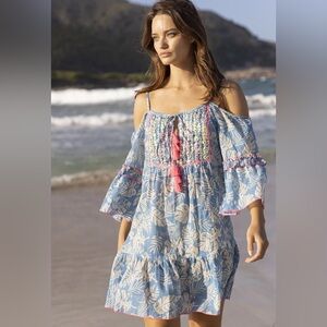 Miss June Paris cotton colorful coverup m/l NEW